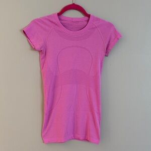 lululemon Vibrant Pink Short Sleeve Swiftly Tee long